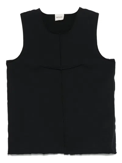 Khaite Oberteil Aus Bio-baumwolle In Black