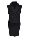 Khaite Orville Double-breasted Tuxedo Vest In Black