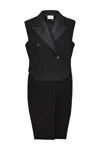 Khaite Orville Double-breasted Tuxedo Vest In Black