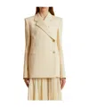 Khaite Otero Suit Jacket In Bone In Nude