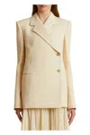 Khaite Otero Suit Jacket In Bone In Beige