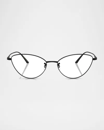 Khaite Ov1328 Metal Butterfly Optical Frames In Blue