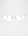Khaite Ov1328 Metal Butterfly Optical Frames In Silver