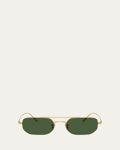Khaite Ov1351s Pillow Sunglasses In Gold
