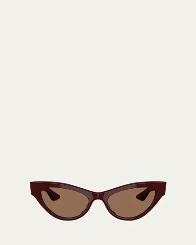 Khaite Ov5573su Cat-eye Sunglasses In Brown