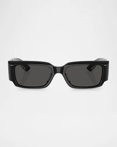 Khaite Ov5583su Acetate Pillow Sunglasses In Black