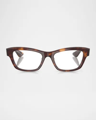 Khaite Ov5585u Acetate Pillow Optical Frames In Brown Pattern