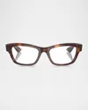 Khaite Ov5585u Acetate Pillow Optical Frames In Dark Brown