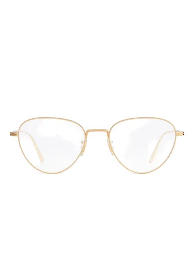Khaite Oval-frame Glasses In Gold