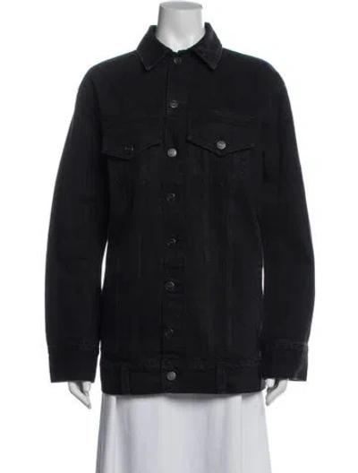 Pre-owned Khaite Oversized Denim Jacket In Black