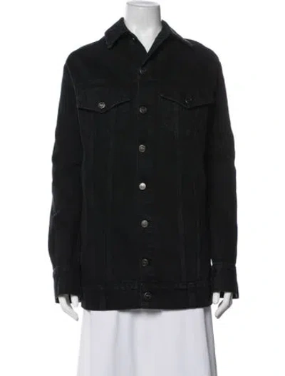 Pre-owned Khaite Oversized Denim Jacket In Black