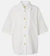 Khaite Owen Oversized Button Down Top In White
