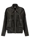Khaite Owey Zip-up Leather Jacket In Black