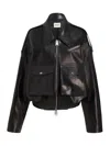 Khaite Owey Zip-up Leather Jacket In Black