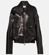 Khaite Owey Oversized Leather Jacket In Black