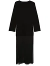 Khaite Paley Fringed Dress In Black