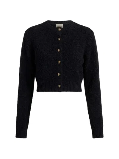 Khaite Paloma Textured Cardigan In Black