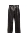 Khaite Panelled Leather Trousers In Black