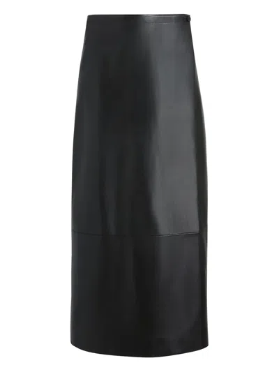KHAITE PANELLED WRAP MIDI SKIRT