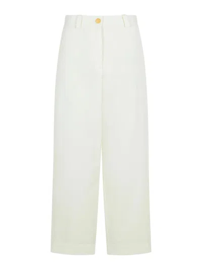 Khaite Gari White Cotton Pants