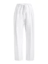 Khaite Trenton Drawstring Cotton Pants In White