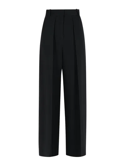 KHAITE MARIS BLACK POLYESTER BLEND PANTS