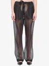 Khaite Trenton Silk-blend Organza Wide-leg Pants In Black