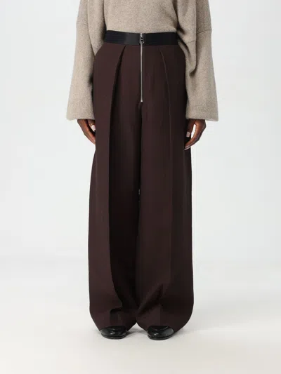 Khaite Marine Brown Viscose Blend Pants