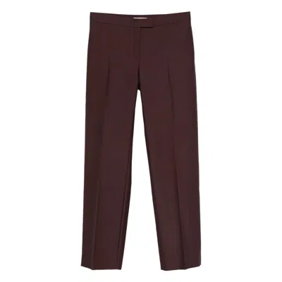 Khaite Pants Purple In Brown