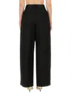 Khaite Ashford Pleated Wool-blend Twill Tapered Pants In Black