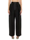 Khaite Ashford Pleated Wool-blend Twill Tapered Pants In Black