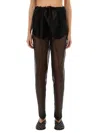 Khaite Trenton Silk Organza Sheer Pants In Black
