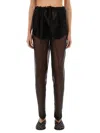 Khaite Trenton Silk Organza Sheer Pants In Black