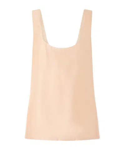 Khaite Parker Satin-twill Tank In Pink