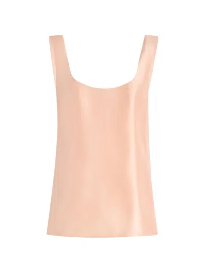 Khaite Parker Satin-twill Tank In Pink
