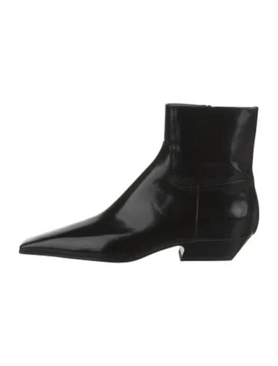 Pre-owned Khaite Patent Leather Boots In Black