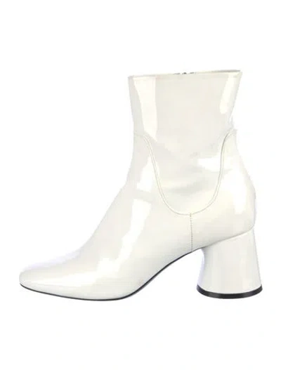 Pre-owned Khaite Patent Leather Boots In White