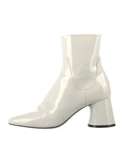 Pre-owned Khaite Patent Leather Boots In White