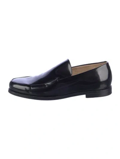Pre-owned Khaite Patent Leather Loafers In Black