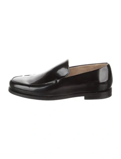 Pre-owned Khaite Patent Leather Loafers In Black