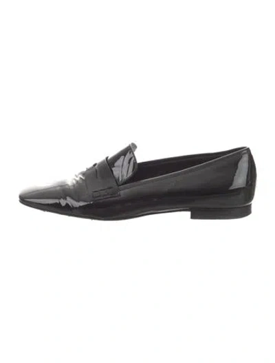 Pre-owned Khaite Patent Leather Loafers In Black