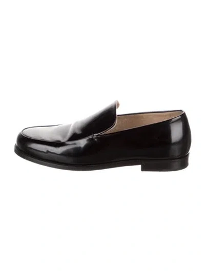 Pre-owned Khaite Patent Leather Loafers In Black
