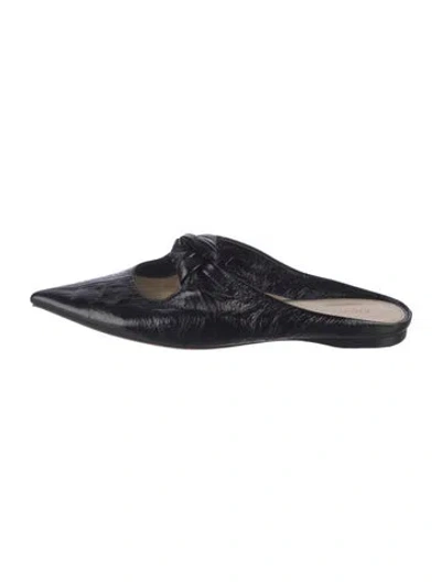 Pre-owned Khaite Patent Leather Mules In Black