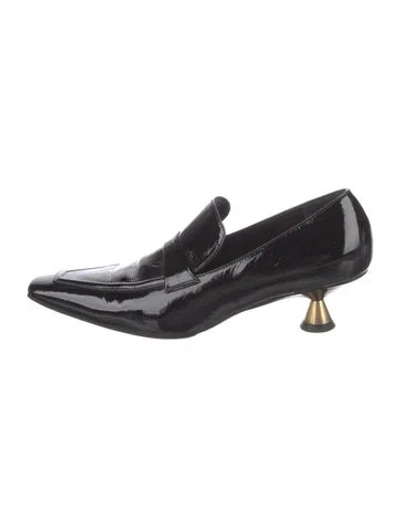 Pre-owned Khaite Patent Leather Pumps In Black