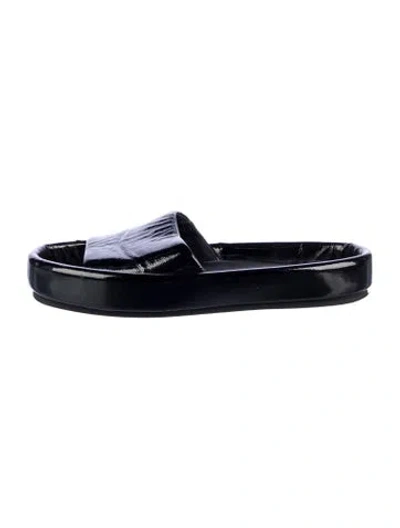 Pre-owned Khaite Patent Leather Slides In Multi