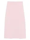 Khaite Patri Midi Skirt In Pink