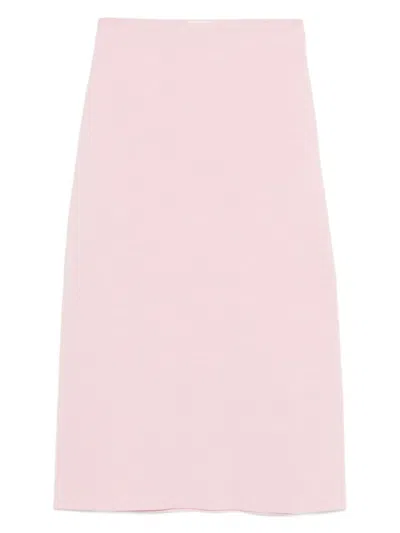 Khaite Patri Midi Skirt In Pink