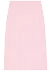 Khaite Patri Wool-blend Midi Skirt In Pink