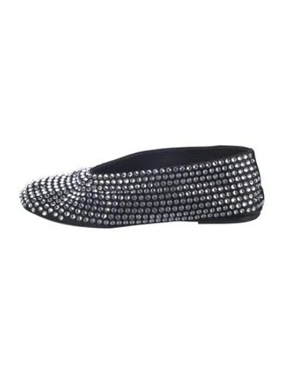 Pre-owned Khaite Patterned Crystal Embellishments Mules In Black