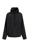 Khaite Paulson Twill Pull-over Sweatshirt In Black
